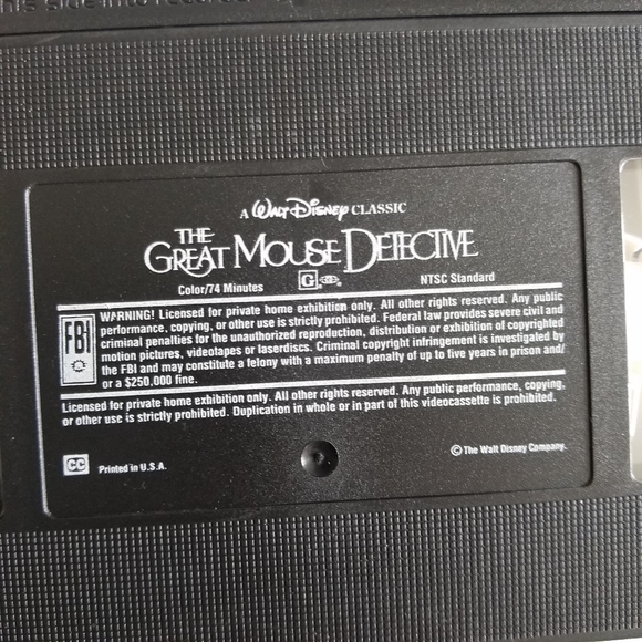 The Great Mouse Detective (1992 VHS) Black Diamond - Picture 5 of 8